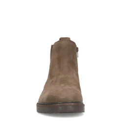 Manfield Taupe nubuck chelsea boots met rits^Heren Boots