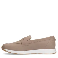 No Stress Taupe nubuck loafers^DAMES Loafers