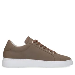 Manfield Taupe nubuck sneakers^Heren Sneakers
