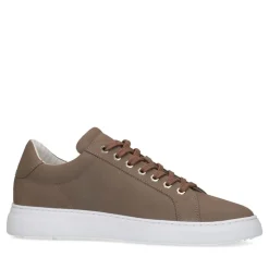 Manfield Taupe nubuck sneakers^Heren Sneakers