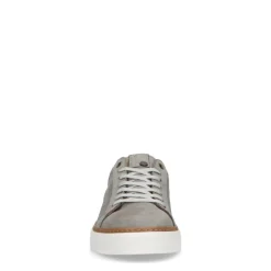 No Stress Taupe nubuck sneakers met witte zool^Heren Sneakers