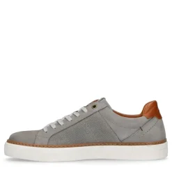 No Stress Taupe nubuck sneakers met witte zool^Heren Sneakers
