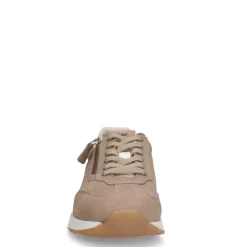 No Stress Taupe nubuck sneakers met rits^DAMES Sneakers