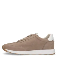 No Stress Taupe nubuck sneakers met rits^DAMES Sneakers