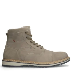 Manfield Taupe nubuck veterboots^Heren Boots