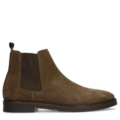 Manfield Taupe suède chelsea boots^Heren Boots