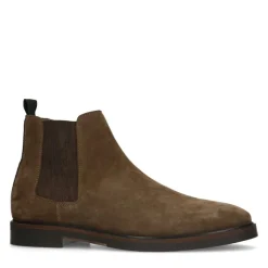 Manfield Taupe suède chelsea boots^Heren Boots