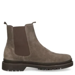 Manfield Taupe suède chelsea boots^Heren Boots