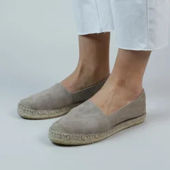 Manfield Taupe suède espadrilles^DAMES Espadrilles