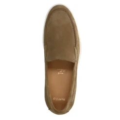 Manfield Taupe suède loafers^Heren Loafers