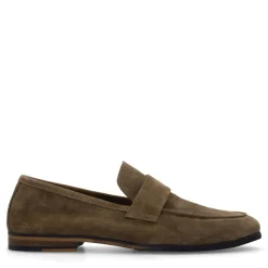 Manfield Taupe suéde loafers^Heren Loafers