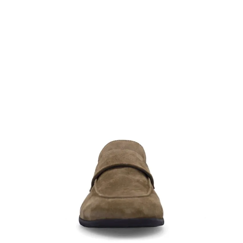 Manfield Taupe suéde loafers^Heren Loafers