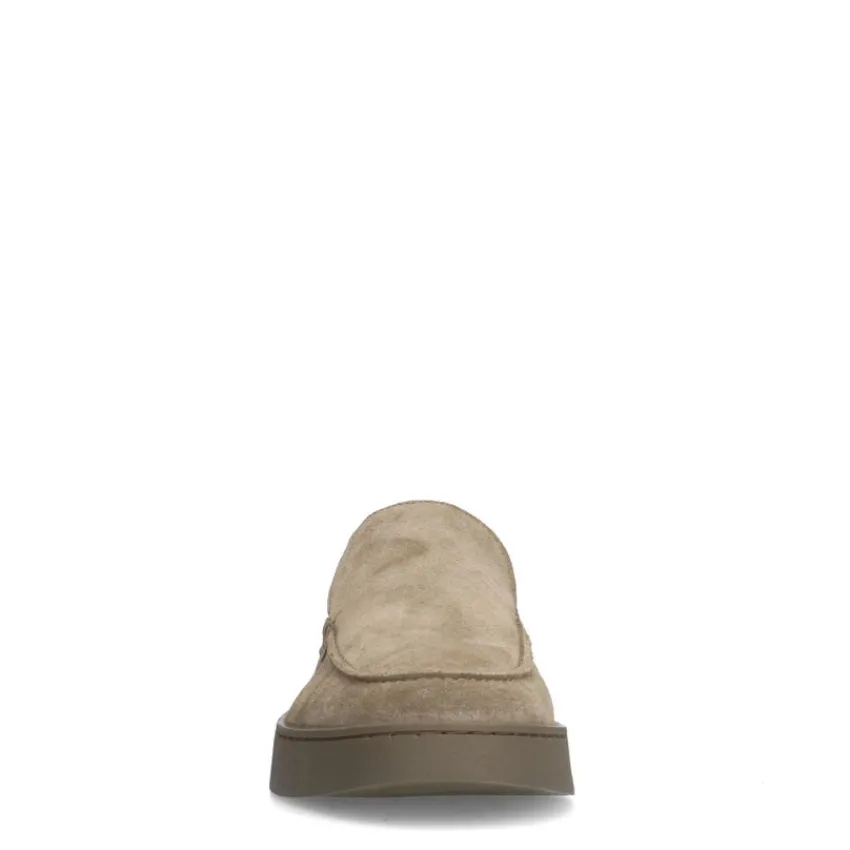 Manfield Taupe suède loafers^Heren Loafers