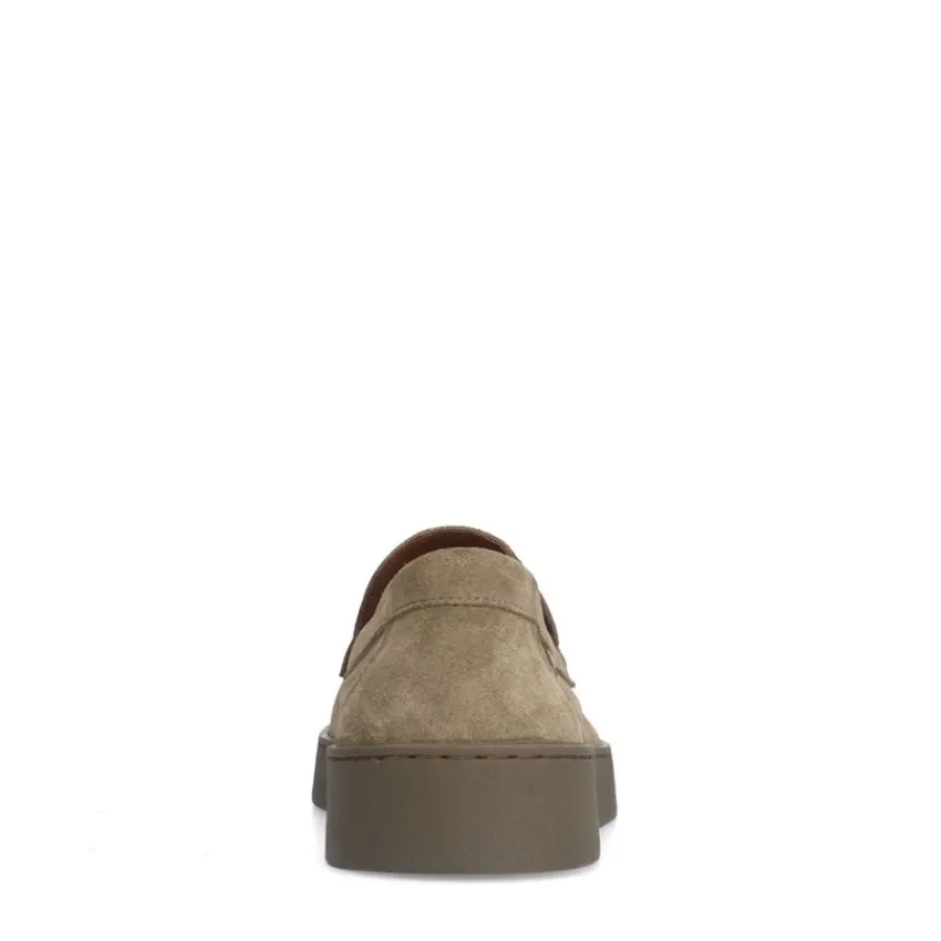 Manfield Taupe suède loafers^Heren Loafers