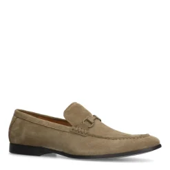 Manfield Taupe suède loafers^Heren Loafers