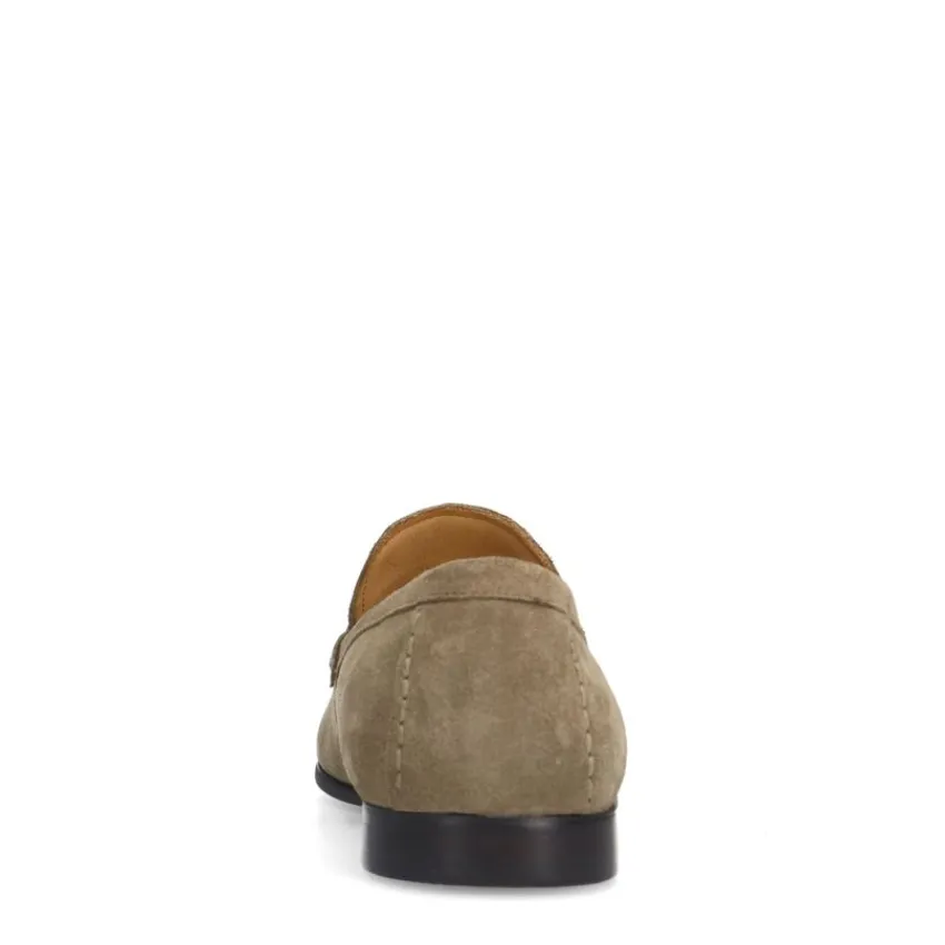 Manfield Taupe suède loafers^Heren Loafers