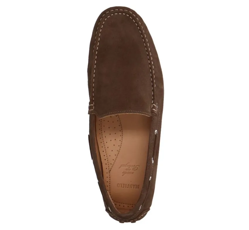 Manfield Taupe suède loafers^Heren Loafers