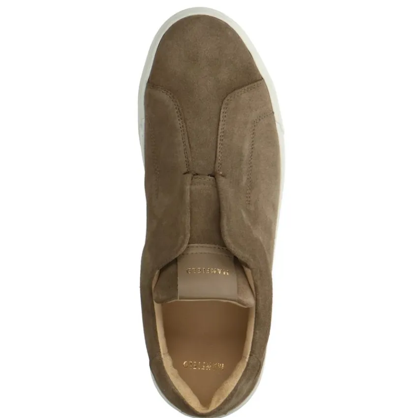 Manfield Taupe suède loafers^Heren Loafers