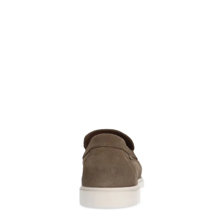 Manfield Taupe suède loafers^Heren Loafers