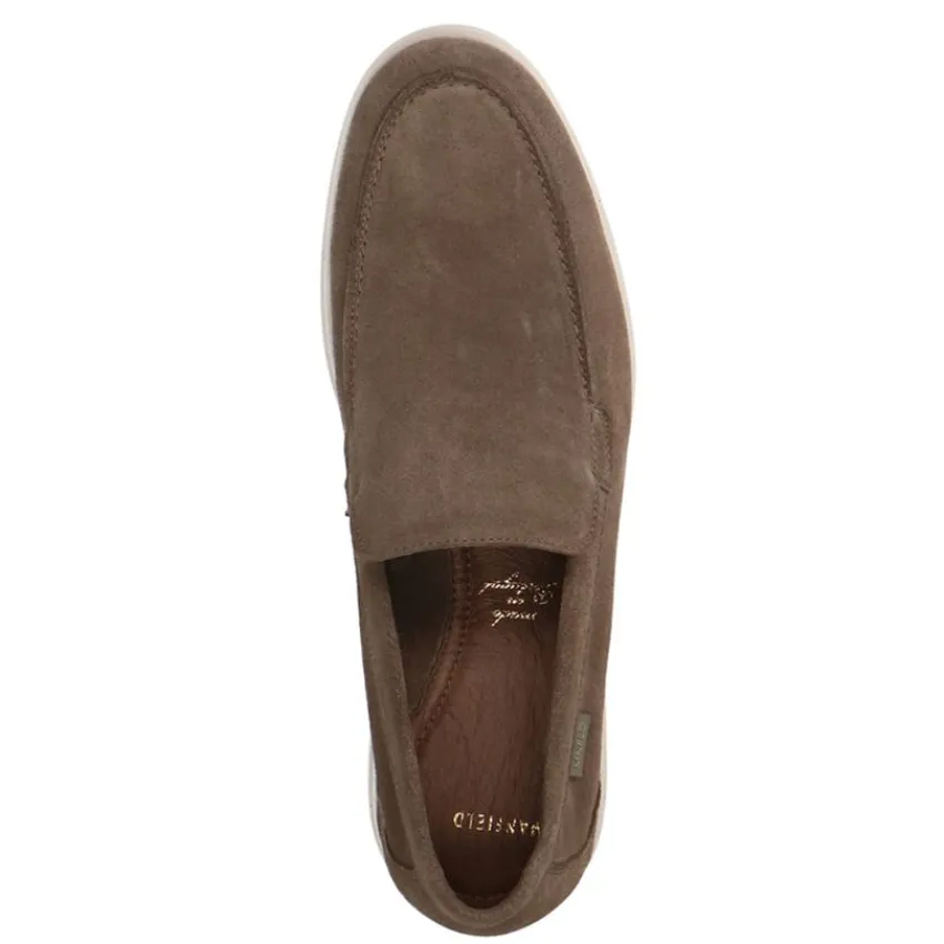 Manfield Taupe suède loafers^Heren Loafers