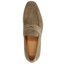 Manfield Taupe suède loafers^Heren Loafers