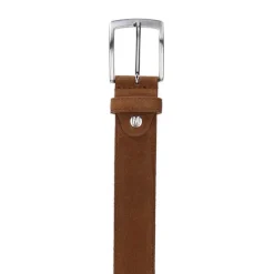 Manfield Taupe suède riem^ Riemen