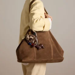 Manfield Taupe suède shopper^ Shoppers