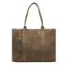 Manfield Taupe suède shopper^ Shoppers