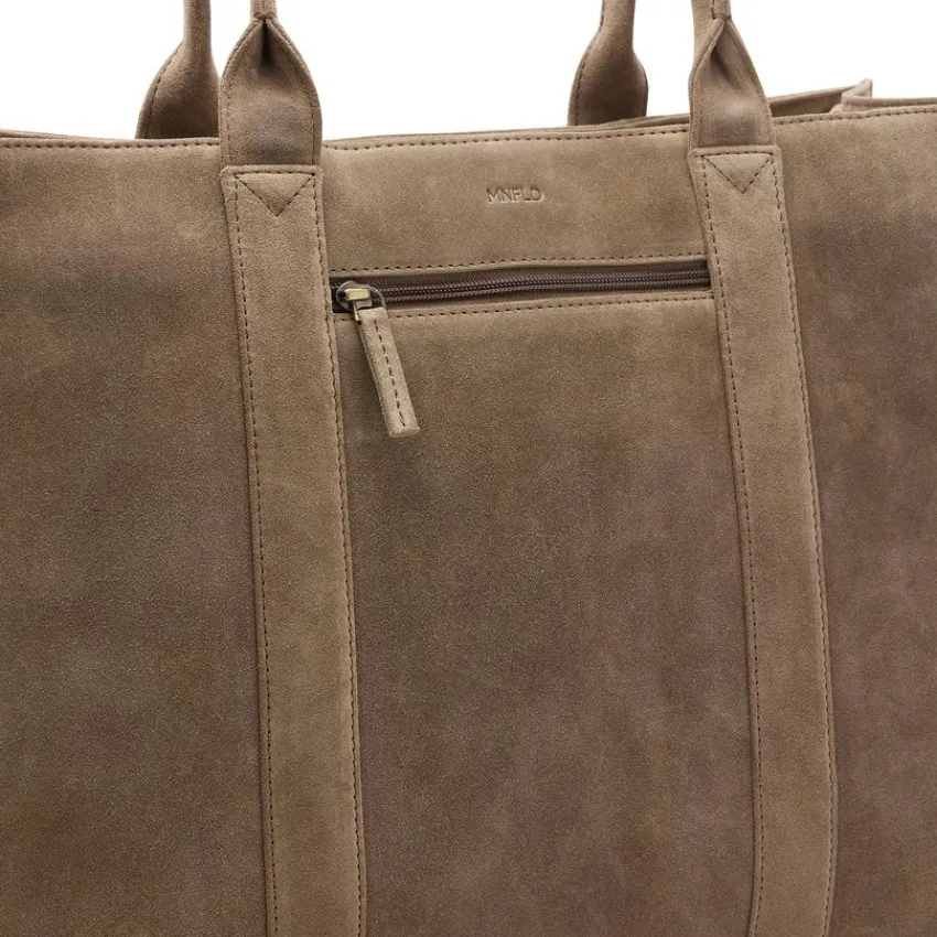 Manfield Taupe suède shopper^ Shoppers