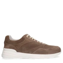 Van Lier Taupe suède sneakers^Heren Sneakers