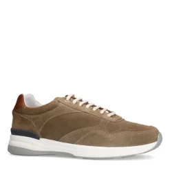 Van Lier Taupe suède sneakers^Heren Sneakers