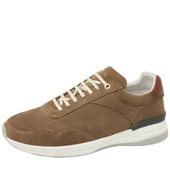 Van Lier Taupe suède sneakers^Heren Sneakers