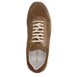 Van Lier Taupe suède sneakers^Heren Sneakers