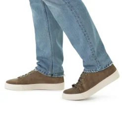 Manfield Taupe suède sneakers^Heren Sneakers