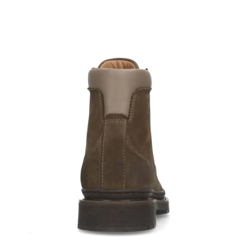 Manfield Taupe suède veterboots^Heren Boots