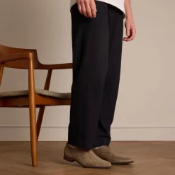 Manfield Taupe suède veterschoenen^Heren Veterschoenen