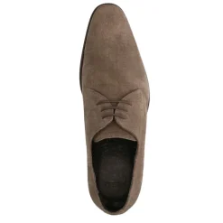 Manfield Taupe suède veterschoenen^Heren Veterschoenen