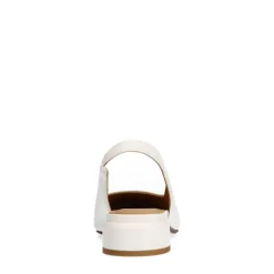Manfield Witte leren slingbacks^DAMES Pumps|Slingbacks