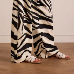 No Stress Witte leren slippers^DAMES Slippers