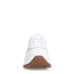 Manfield Witte leren sneakers^DAMES Sneakers