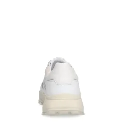 Manfield Witte leren sneakers^DAMES Sneakers