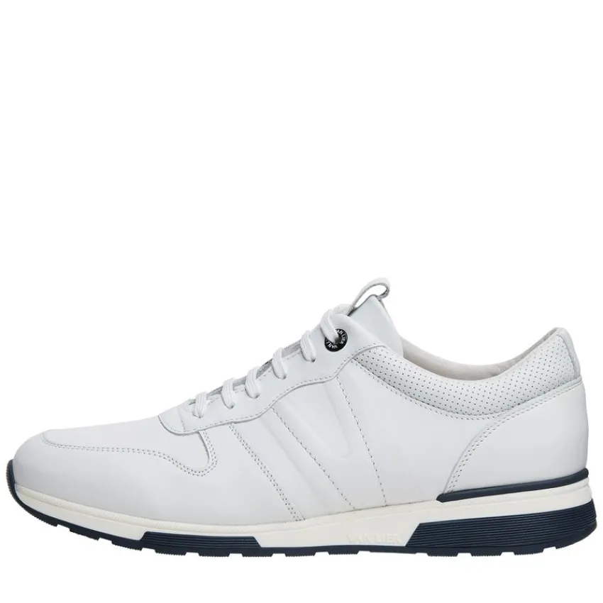 Van Lier Witte leren sneakers^Heren Sneakers