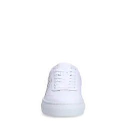 Manfield Witte leren sneakers^DAMES Sneakers