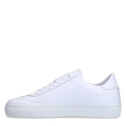 Manfield Witte leren sneakers^DAMES Sneakers