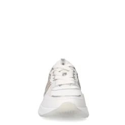 Manfield Witte leren sneakers^DAMES Sneakers