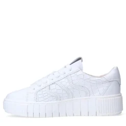No Stress Witte leren sneakers^DAMES Sneakers