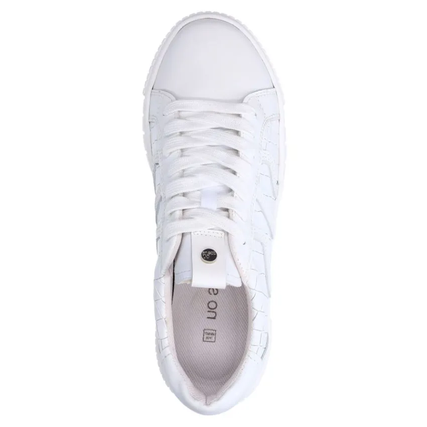 No Stress Witte leren sneakers^DAMES Sneakers