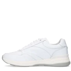 Van Lier Witte leren sneakers^Heren Sneakers
