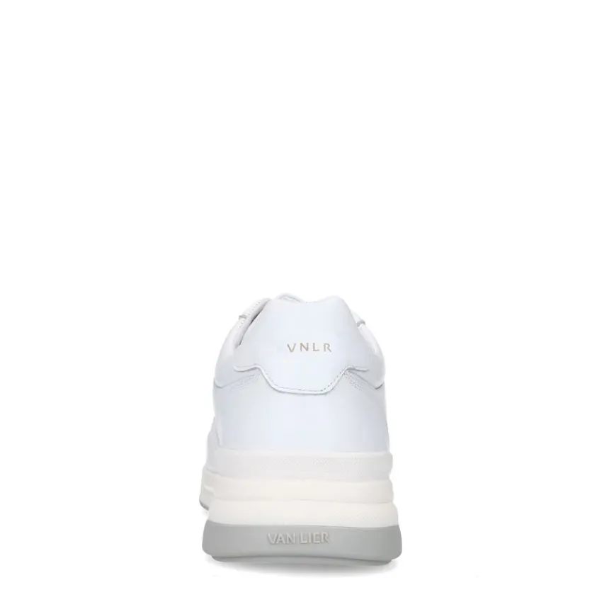Van Lier Witte leren sneakers^Heren Sneakers