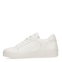 Manfield Witte leren sneakers^DAMES Sneakers